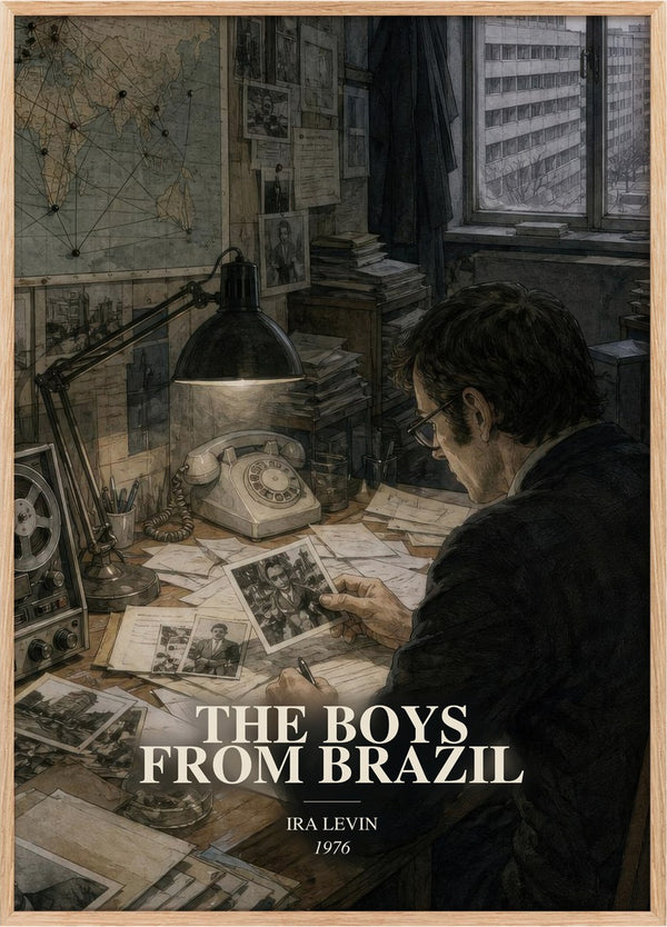 The Boys From Brazil Book Watercolour Illustration by Ira Levin