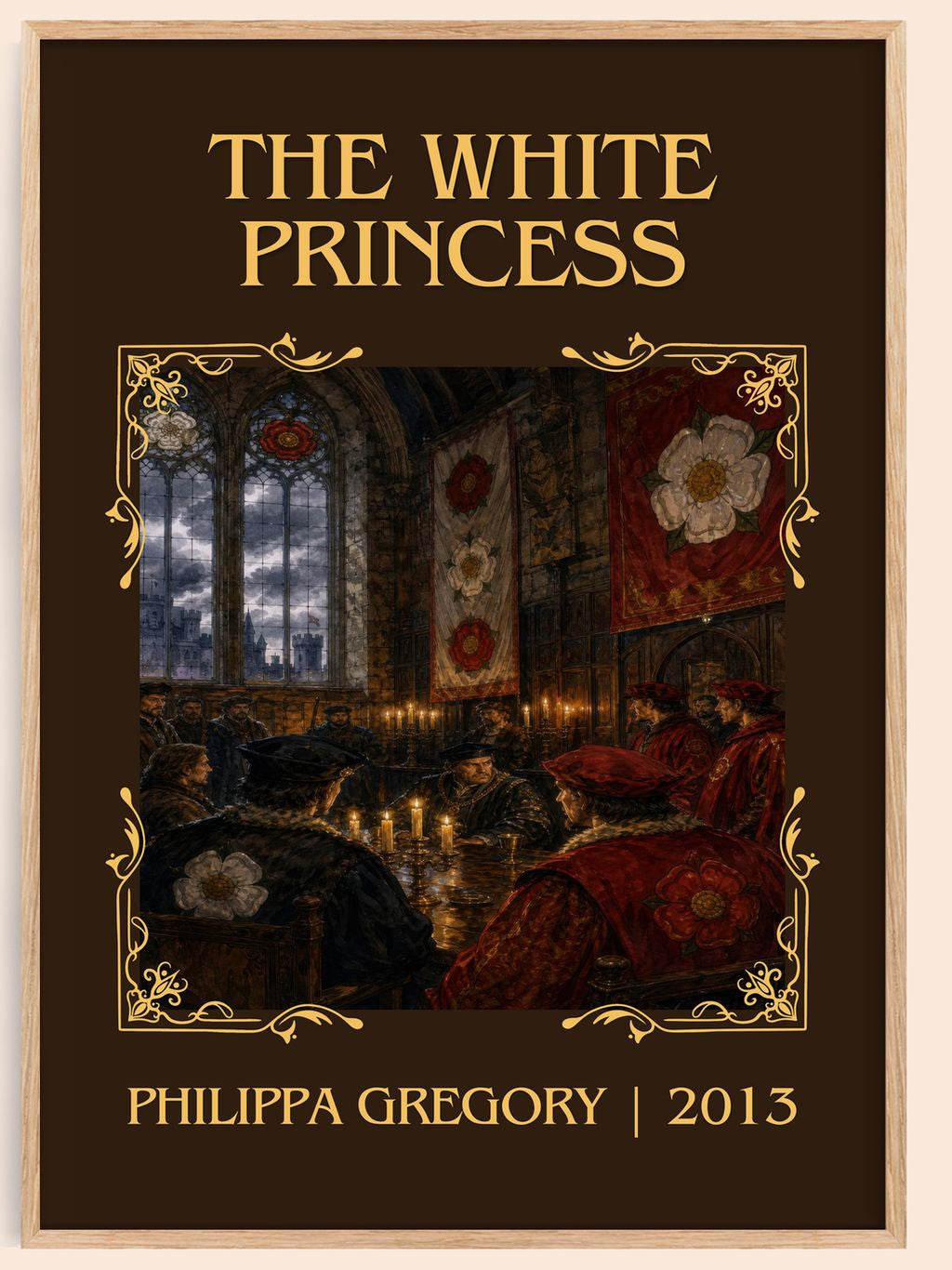 The White Princess Classic Book Art Print by Philippa Gregory – book poster