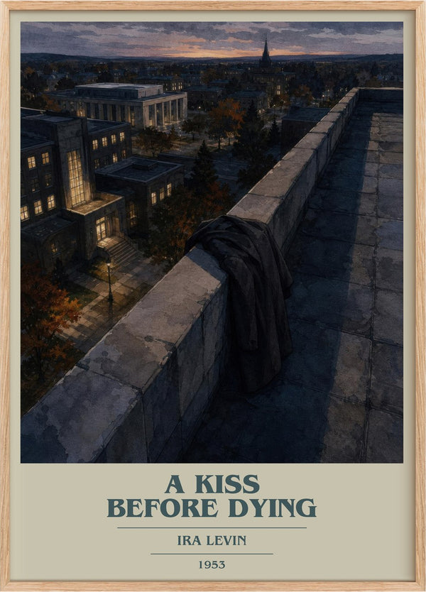 A Kiss Before Dying Book Cover Poster by Ira Levin