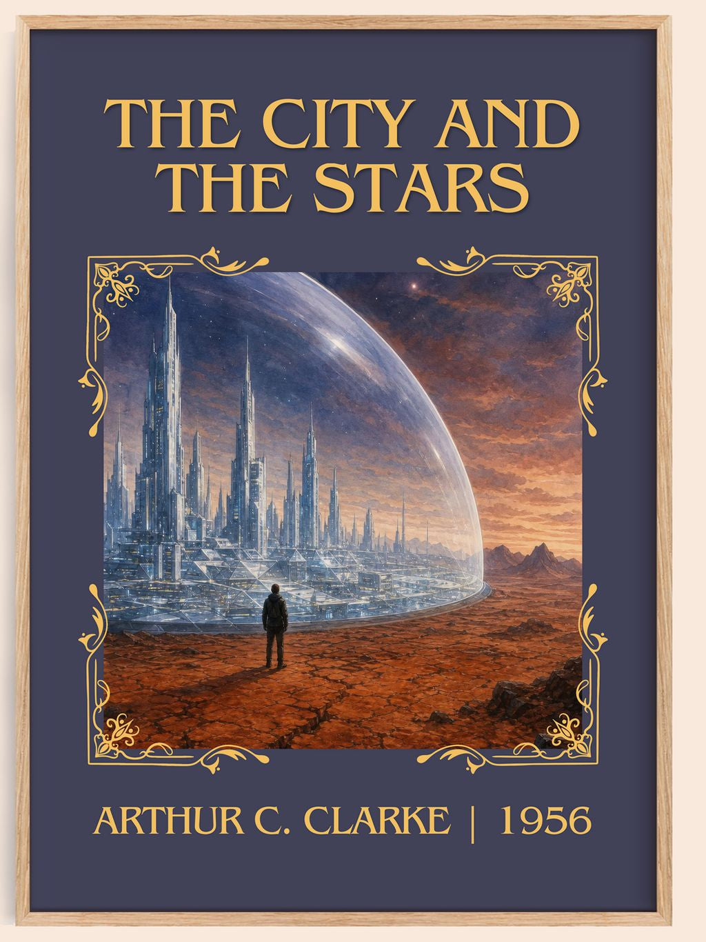 The City and the Stars Classic Book Art Print by Arthur C. Clarke – book poster