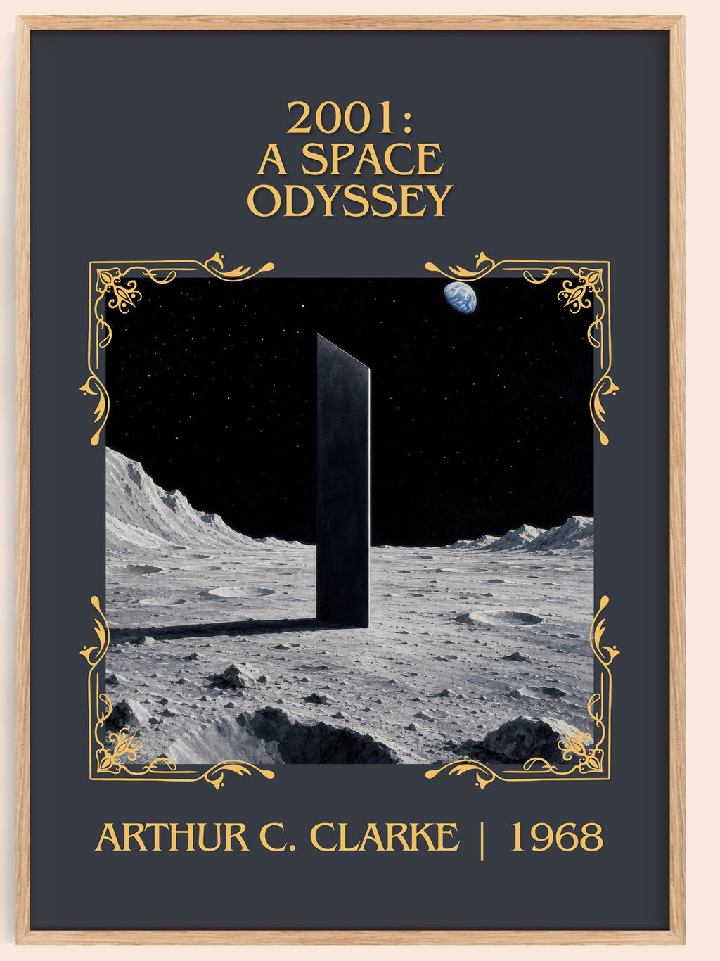 2001: A Space Odyssey Classic Book Art Print by Arthur C. Clarke – book poster
