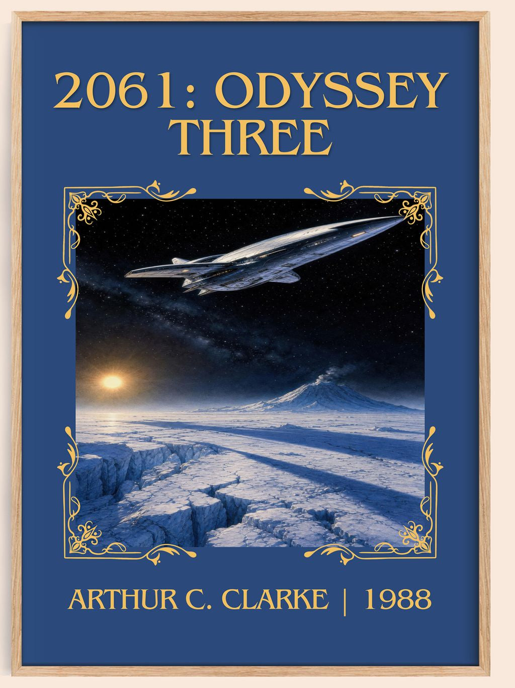 2061: Odyssey Three Classic Book Art Print by Arthur C. Clarke – book poster