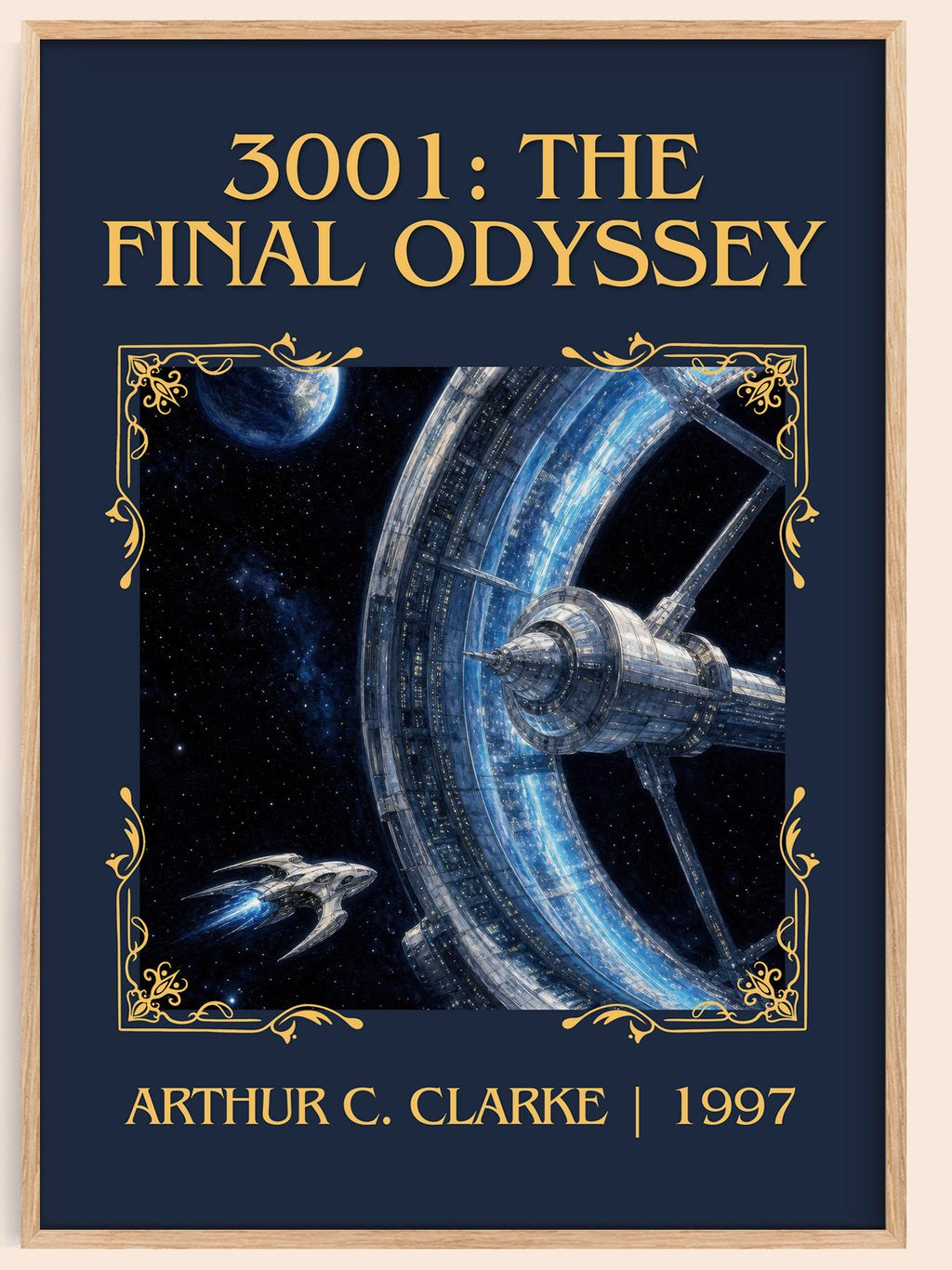 3001: The Final Odyssey Classic Book Art Print by Arthur C. Clarke – book poster