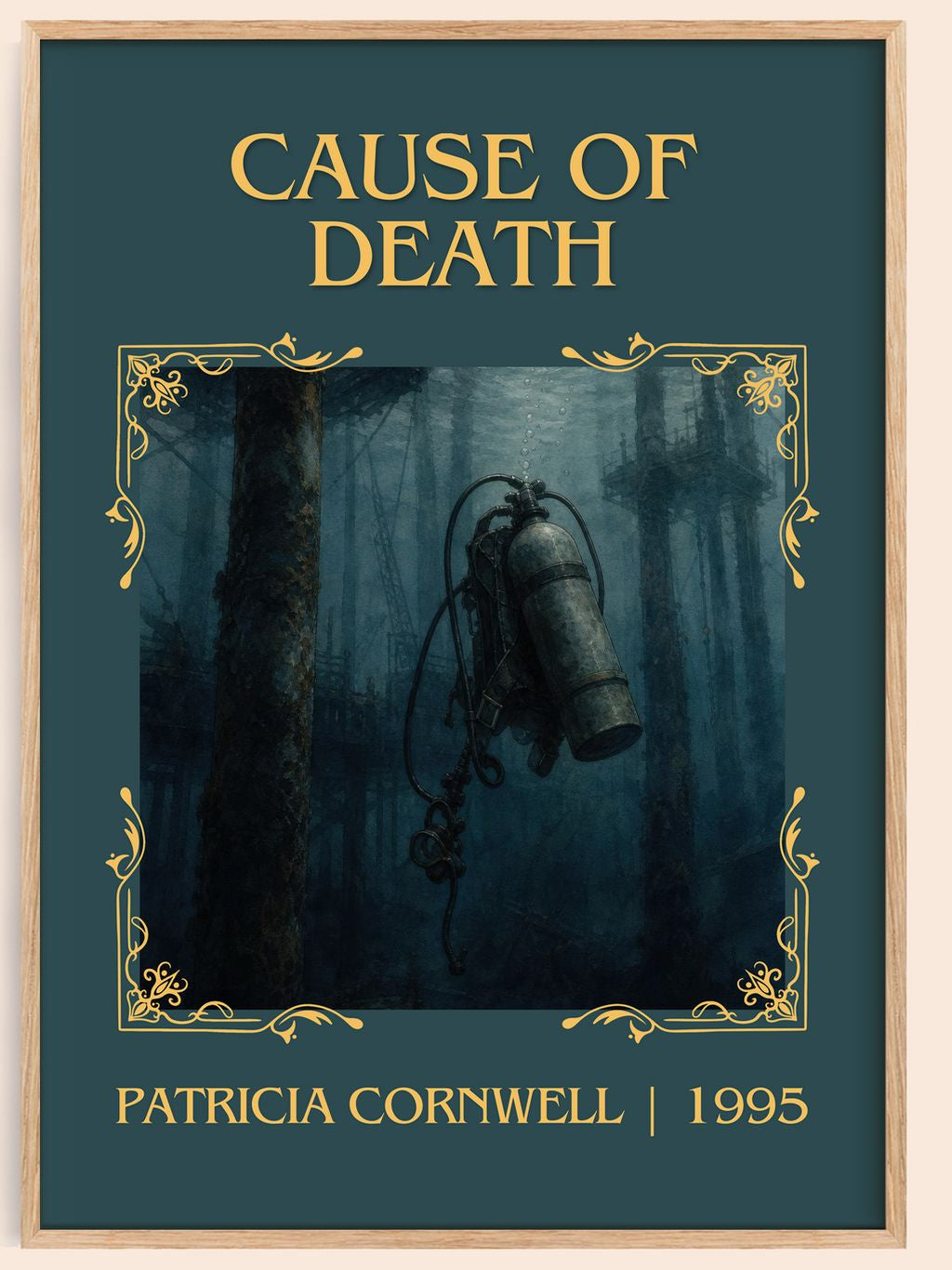 Cause of Death Classic Book Art Print by Patricia Cornwell – book poster
