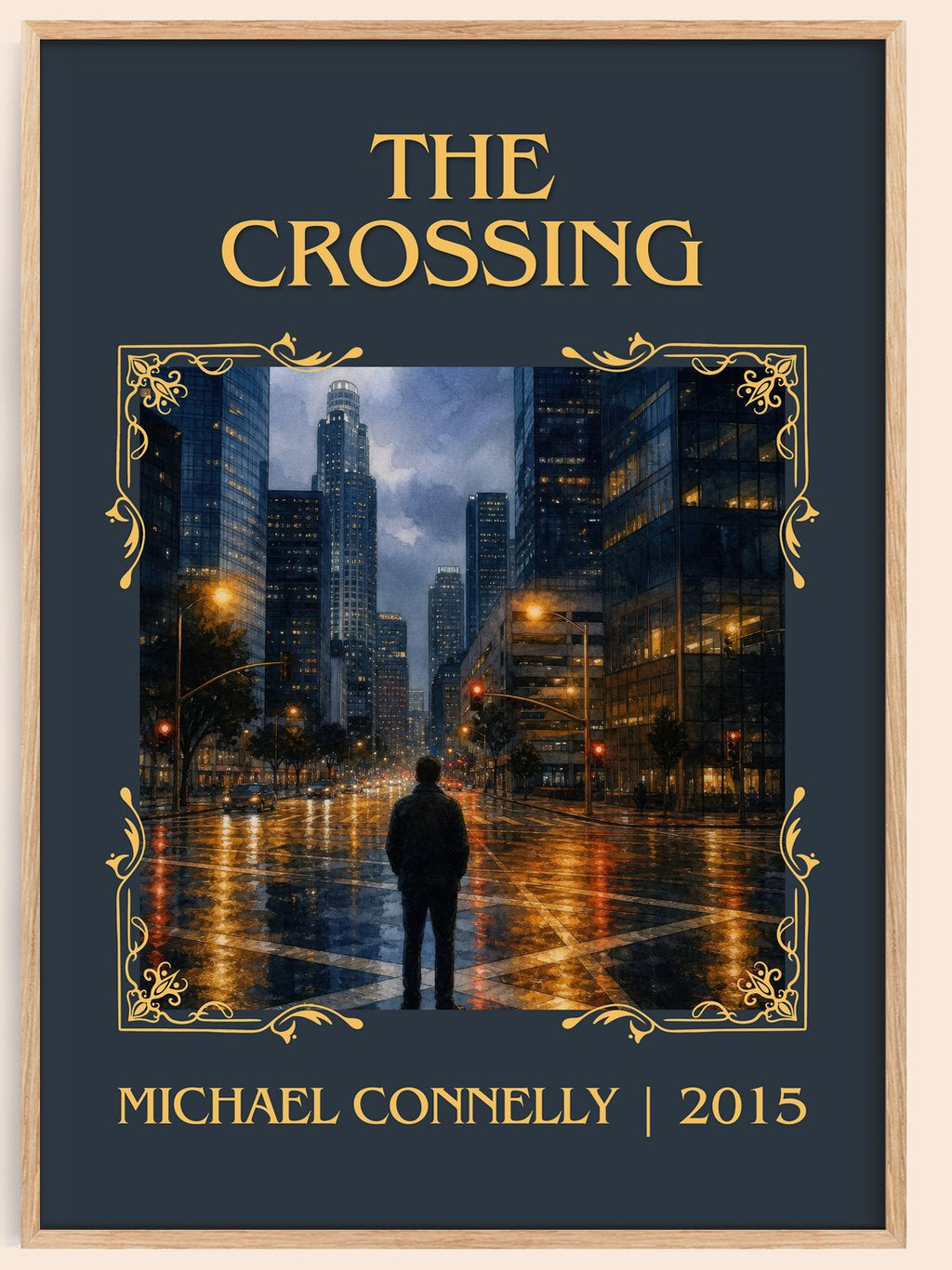 The Crossing Classic Book Art Print by Michael Connelly – book poster
