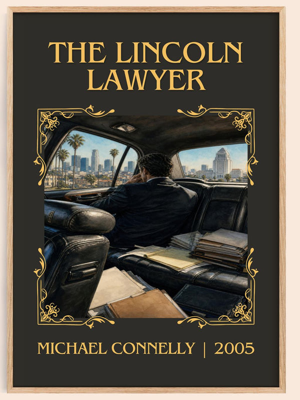 The Lincoln Lawyer Classic Book Art Print by Michael Connelly – book poster