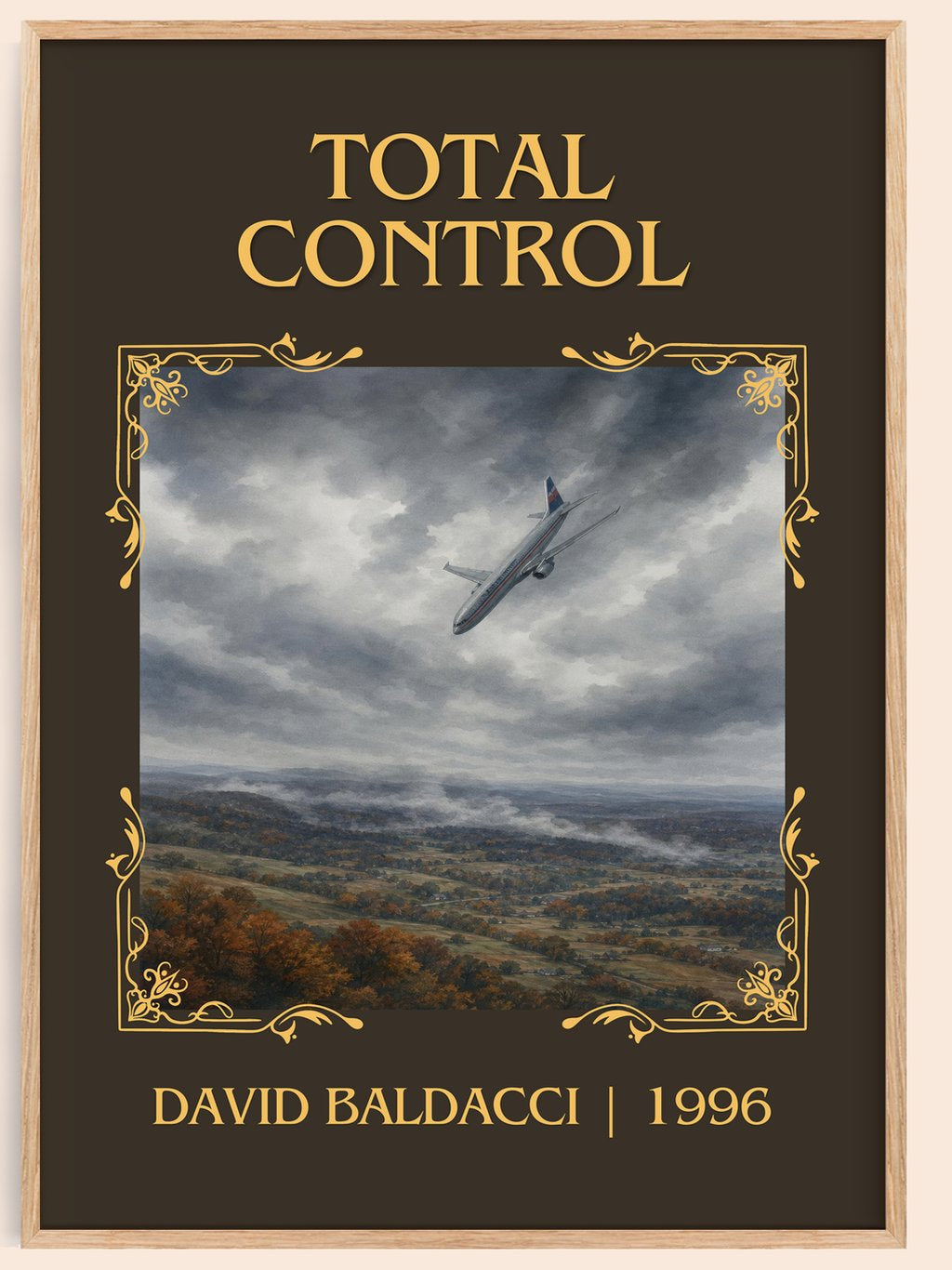 Total Control Classic Book Art Print by David Baldacci – book poster