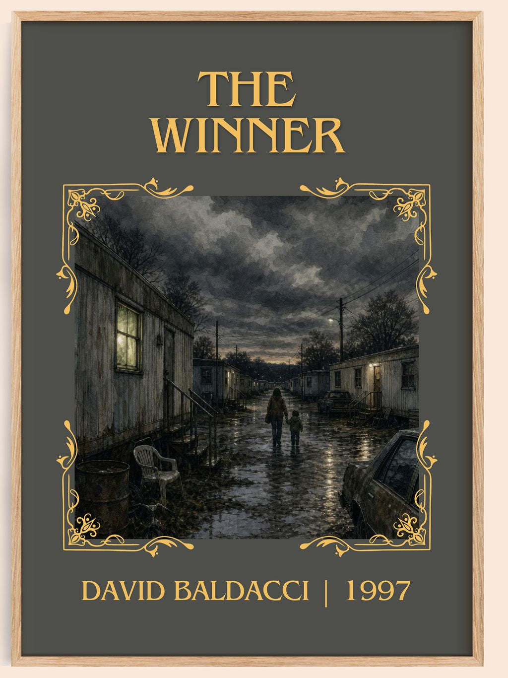 The Winner Classic Book Art Print by David Baldacci – book poster