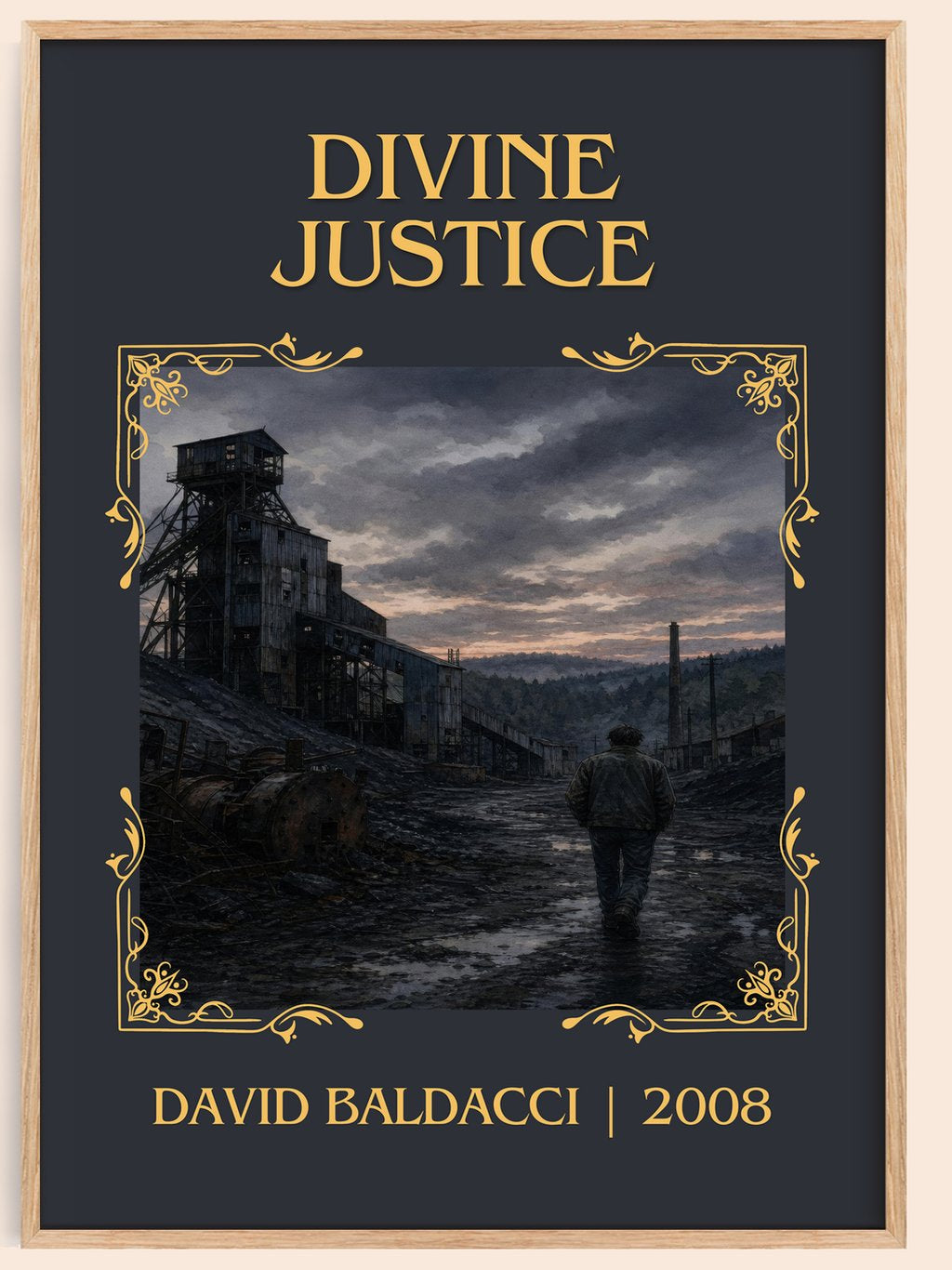 Divine Justice Classic Book Art Print by David Baldacci – book poster
