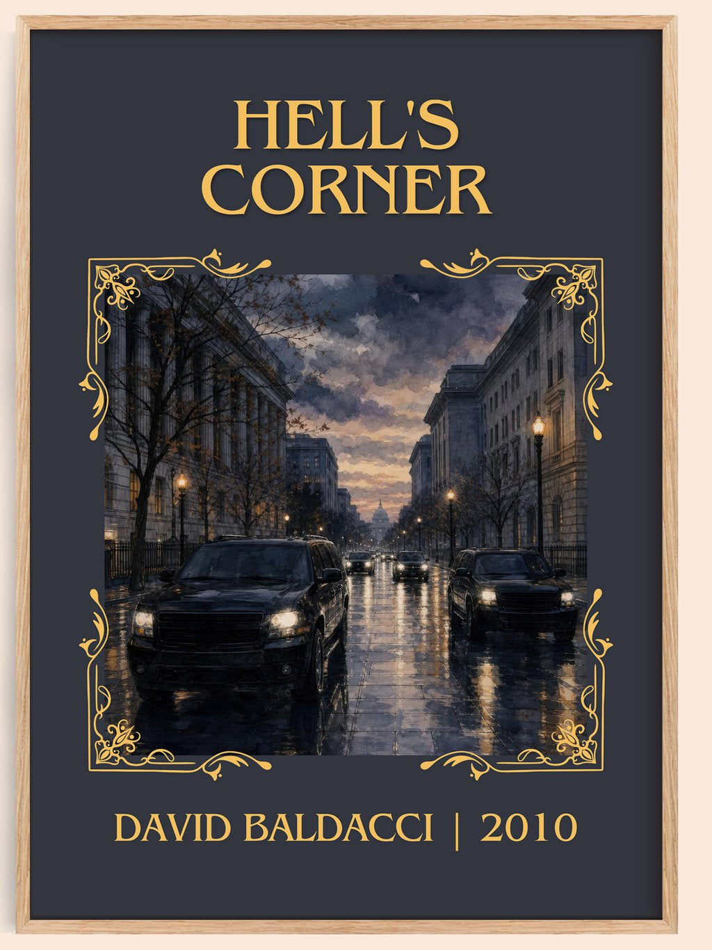 Hell's Corner Classic Book Art Print by David Baldacci – book poster