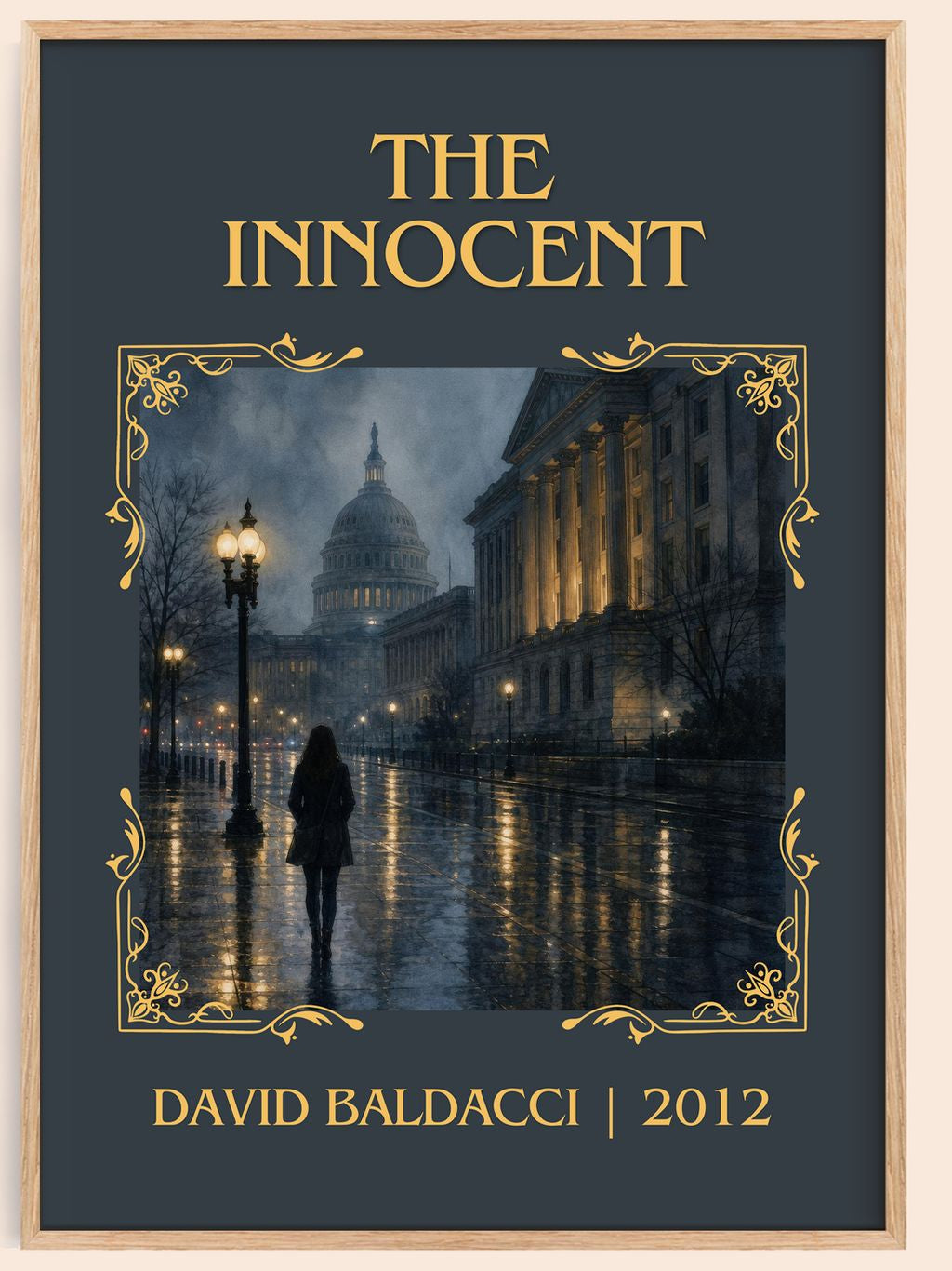 The Innocent Classic Book Art Print by David Baldacci – book poster