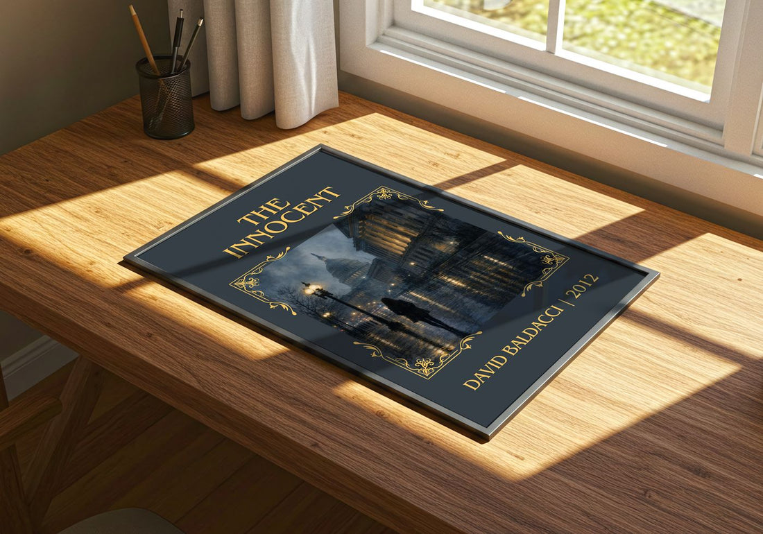 The Innocent Classic Book Art Print by David Baldacci – print on a sunlit desk
