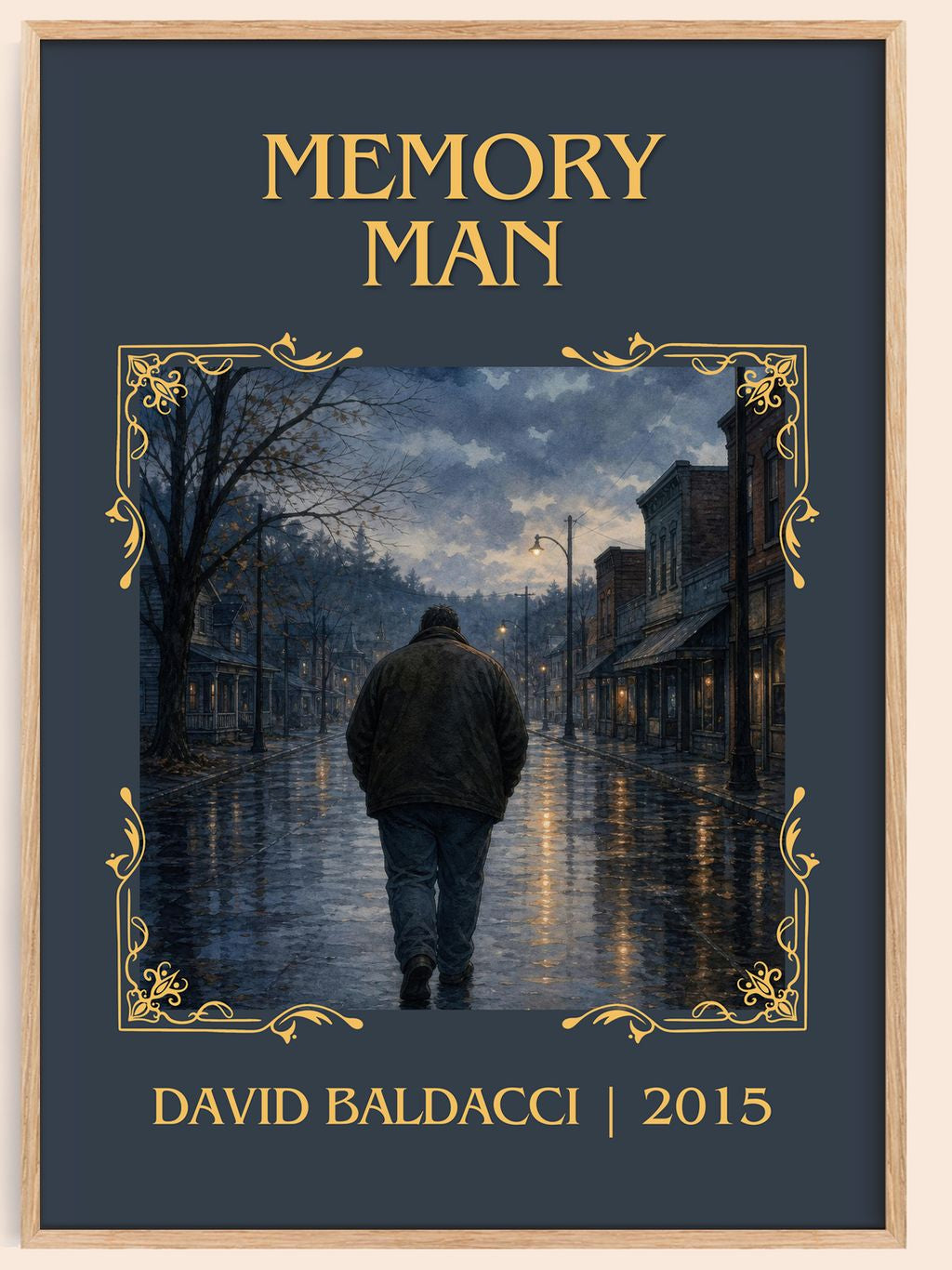 Memory Man Classic Book Art Print by David Baldacci – book poster