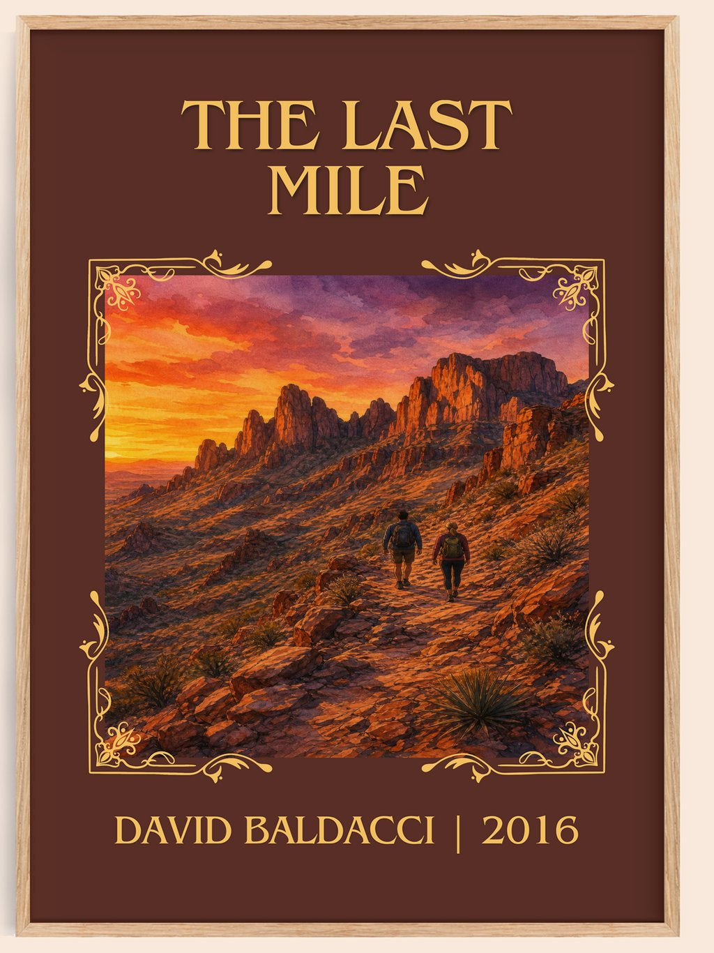 The Last Mile Classic Book Art Print by David Baldacci – book poster