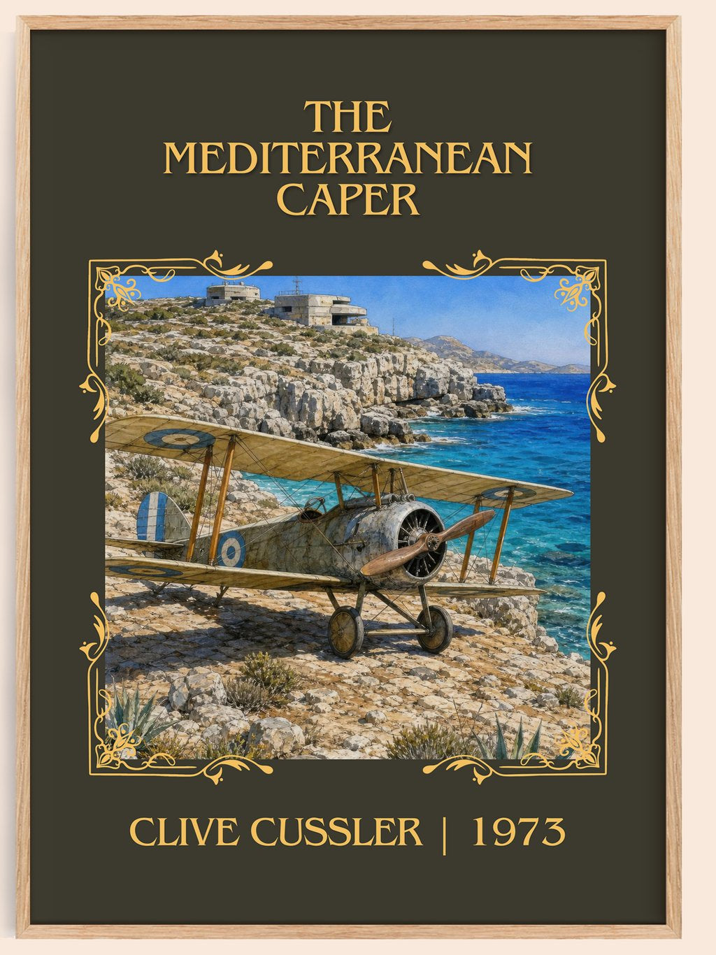 The Mediterranean Caper Classic Book Art Print by Clive Cussler – book poster