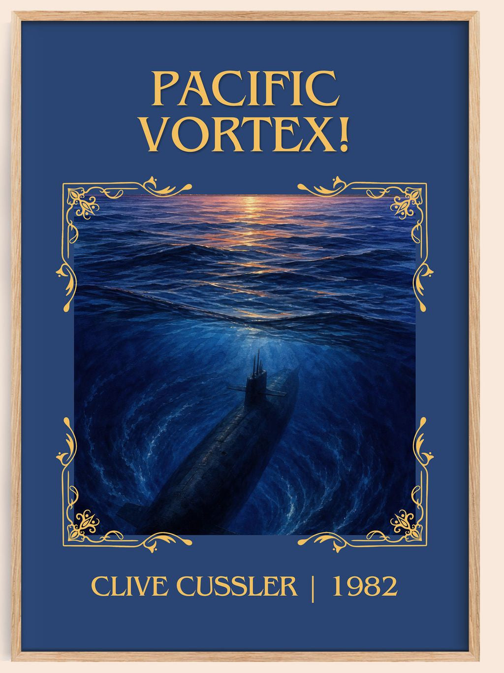 Pacific Vortex! Classic Book Art Print by Clive Cussler – book poster