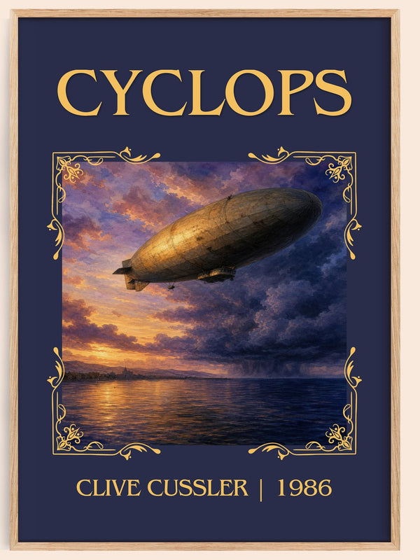 Cyclops Classic Book Art Print by Clive Cussler – book poster