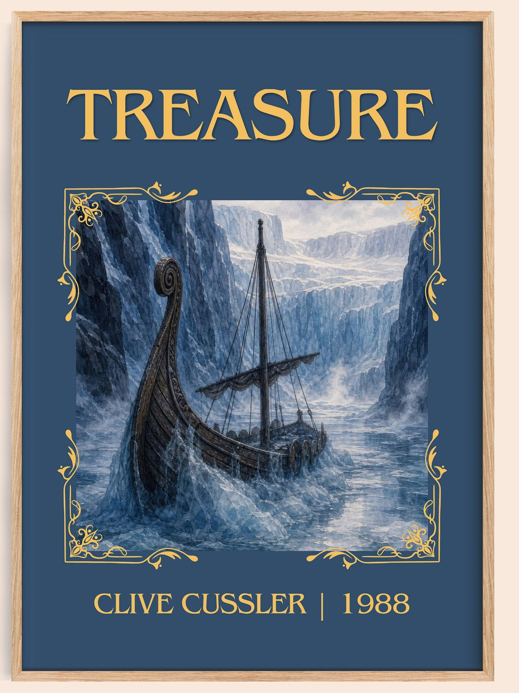 Treasure Classic Book Art Print by Clive Cussler – book poster