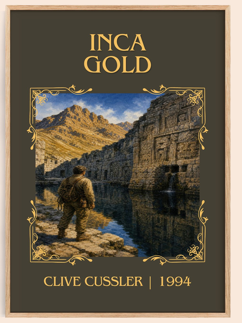 Inca Gold Classic Book Art Print by Clive Cussler – book poster