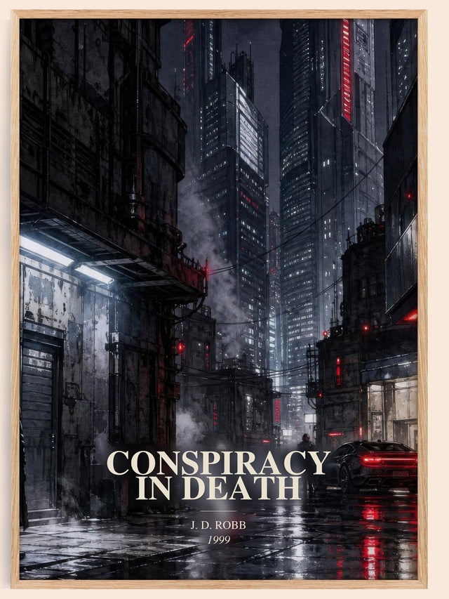 Conspiracy In Death Book Watercolour Illustration by J. D. Robb