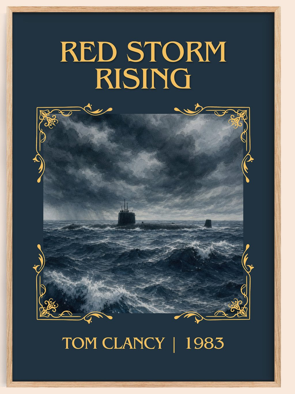 Red Storm Rising Classic Book Art Print by Tom Clancy – book poster