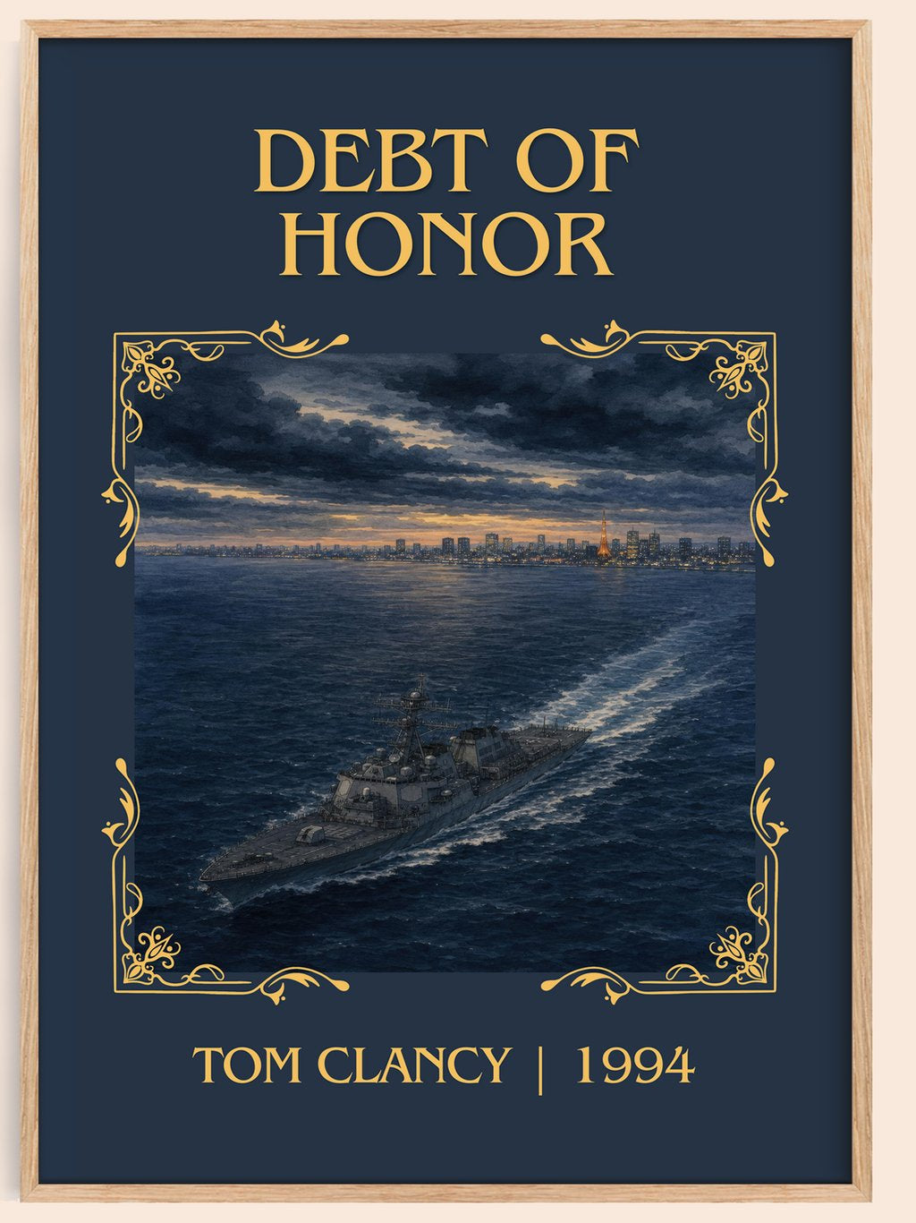 Debt of Honor Classic Book Art Print by Tom Clancy – book poster