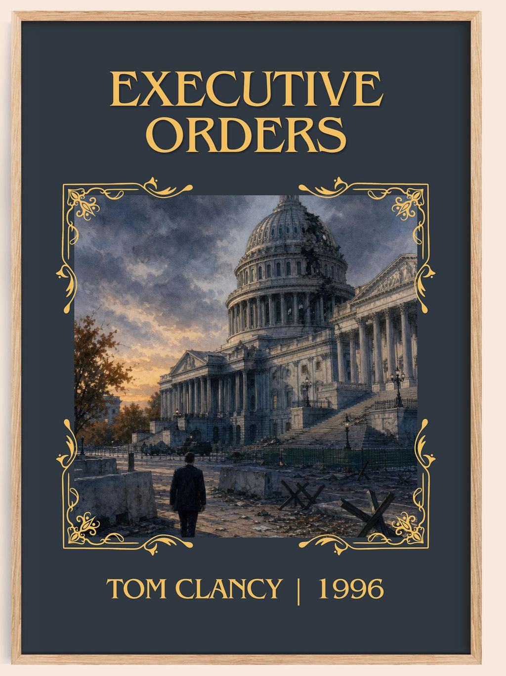 Executive Orders Classic Book Art Print by Tom Clancy – book poster