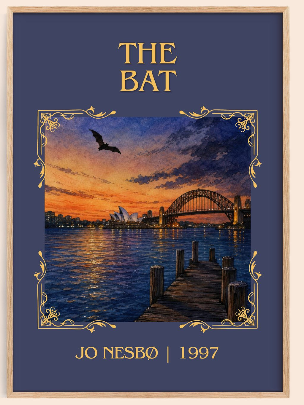 The Bat Classic Book Art Print by Jo Nesbø – book poster