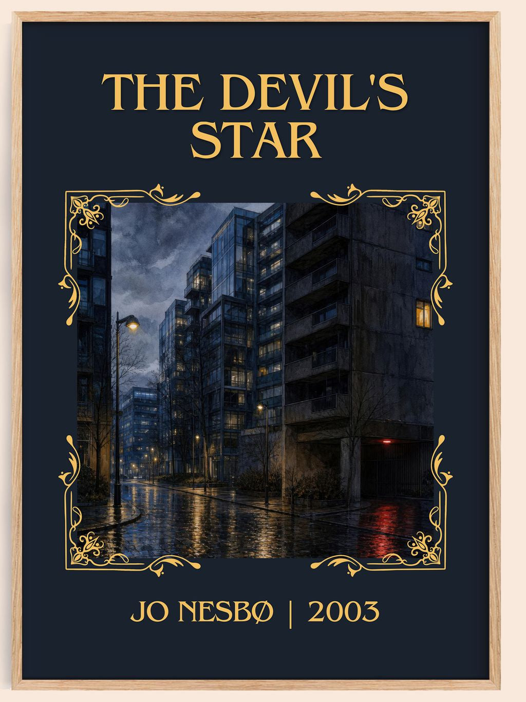 The Devil's Star Classic Book Art Print by Jo Nesbø – book poster