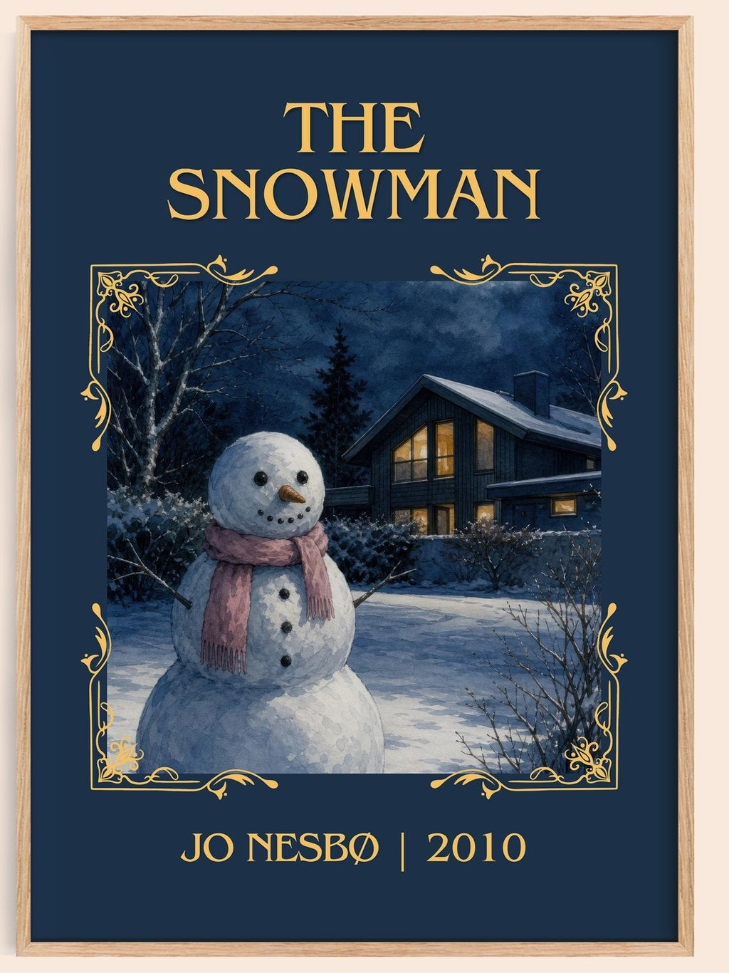 The Snowman Classic Book Art Print by Jo Nesbø – book poster