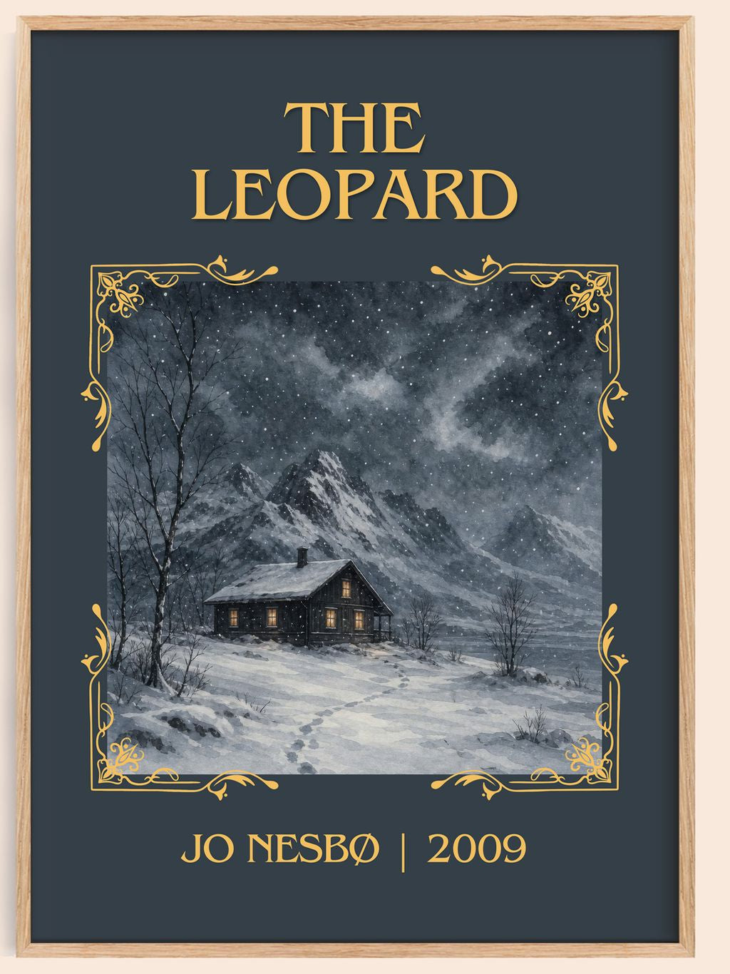 The Leopard Classic Book Art Print by Jo Nesbø – book poster