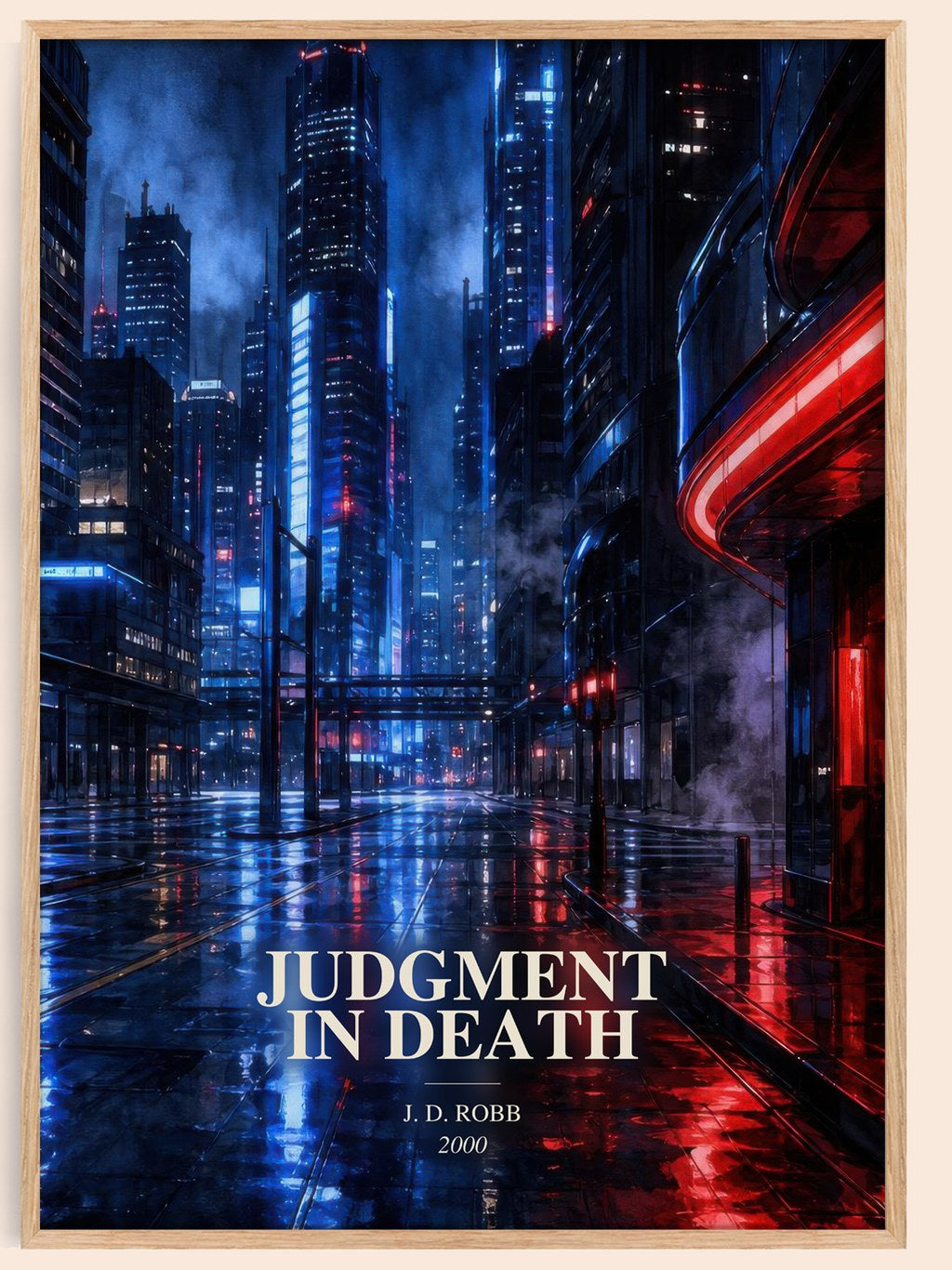 Judgment In Death watercolour book poster by J. D. Robb – framed literary art print