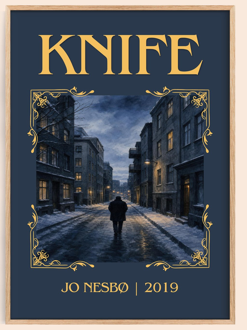 Knife Classic Book Art Print by Jo Nesbø – book poster