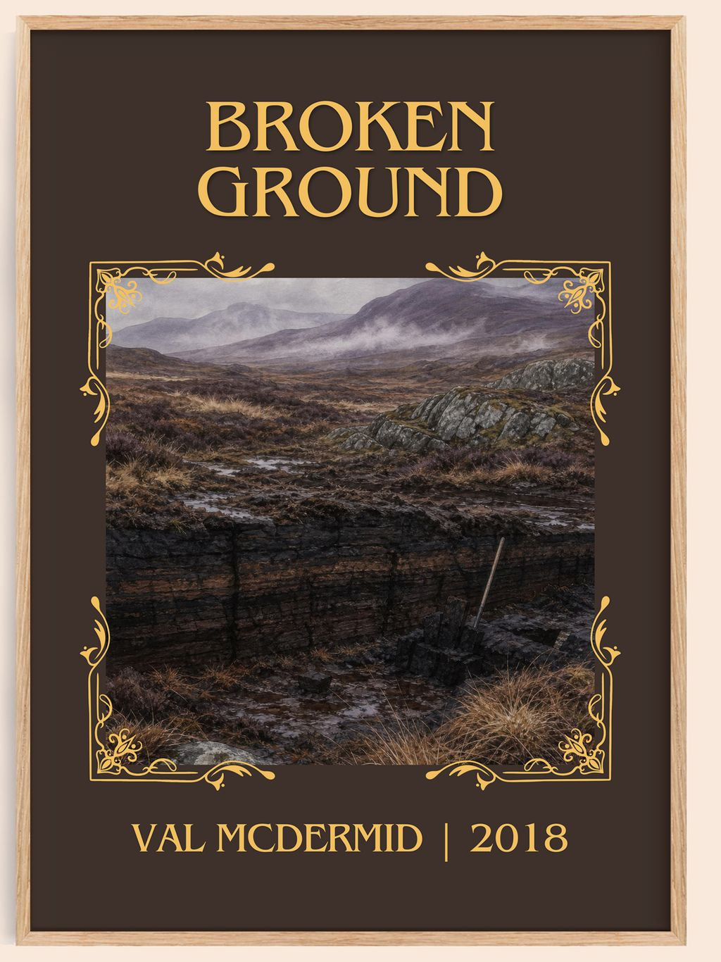 Broken Ground Classic Book Art Print by Val McDermid – book poster