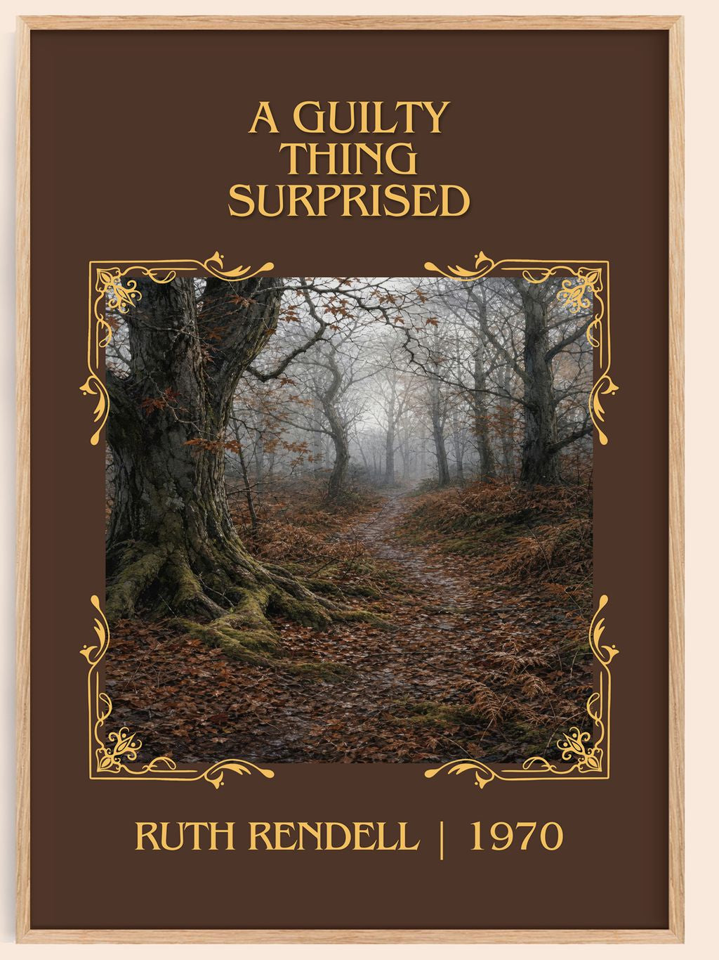 A Guilty Thing Surprised Classic Book Art Print by Ruth Rendell – book poster