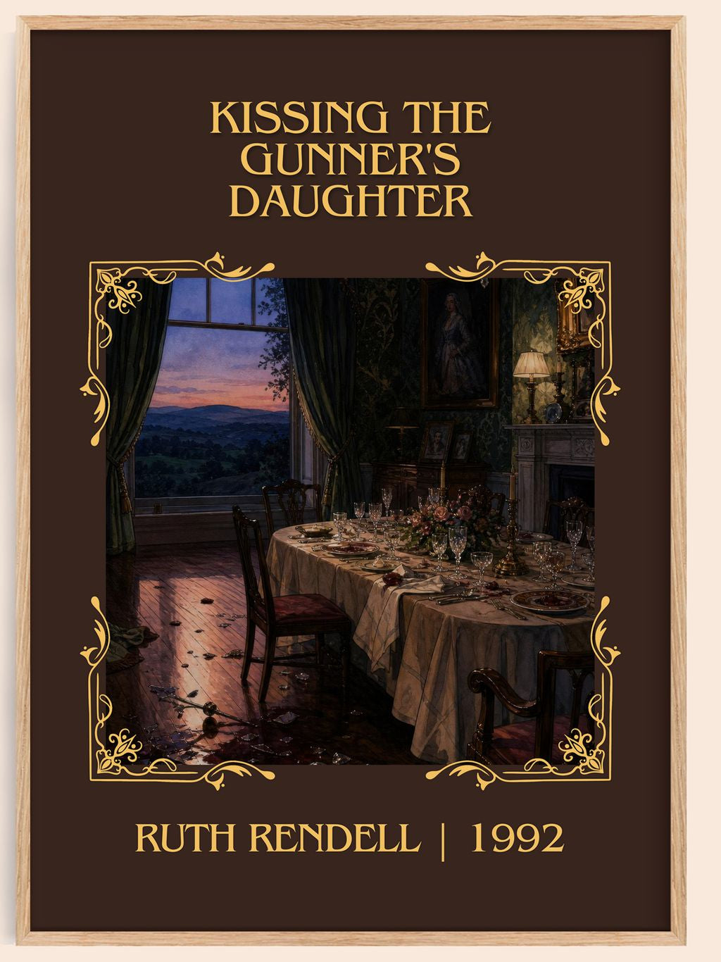 Kissing the Gunner's Daughter Classic Book Art Print by Ruth Rendell – book poster