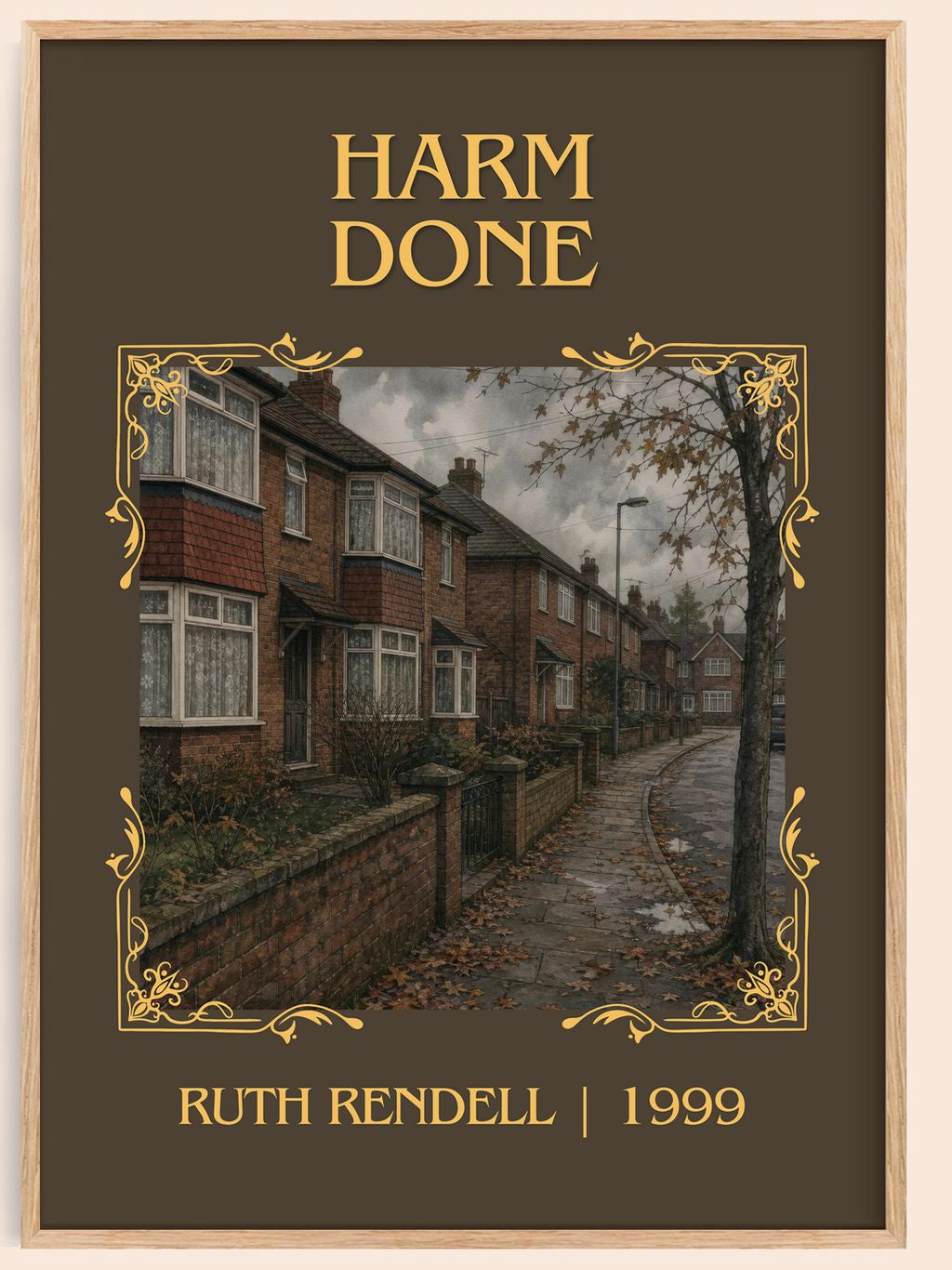 Harm Done Classic Book Art Print by Ruth Rendell – book poster