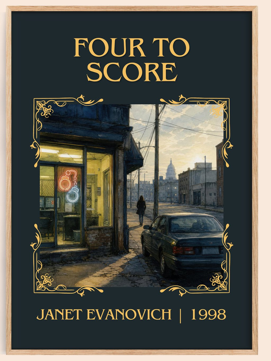 Four to Score Classic Book Art Print by Janet Evanovich – book poster