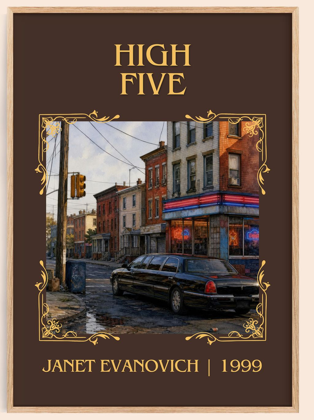 High Five Classic Book Art Print by Janet Evanovich – book poster