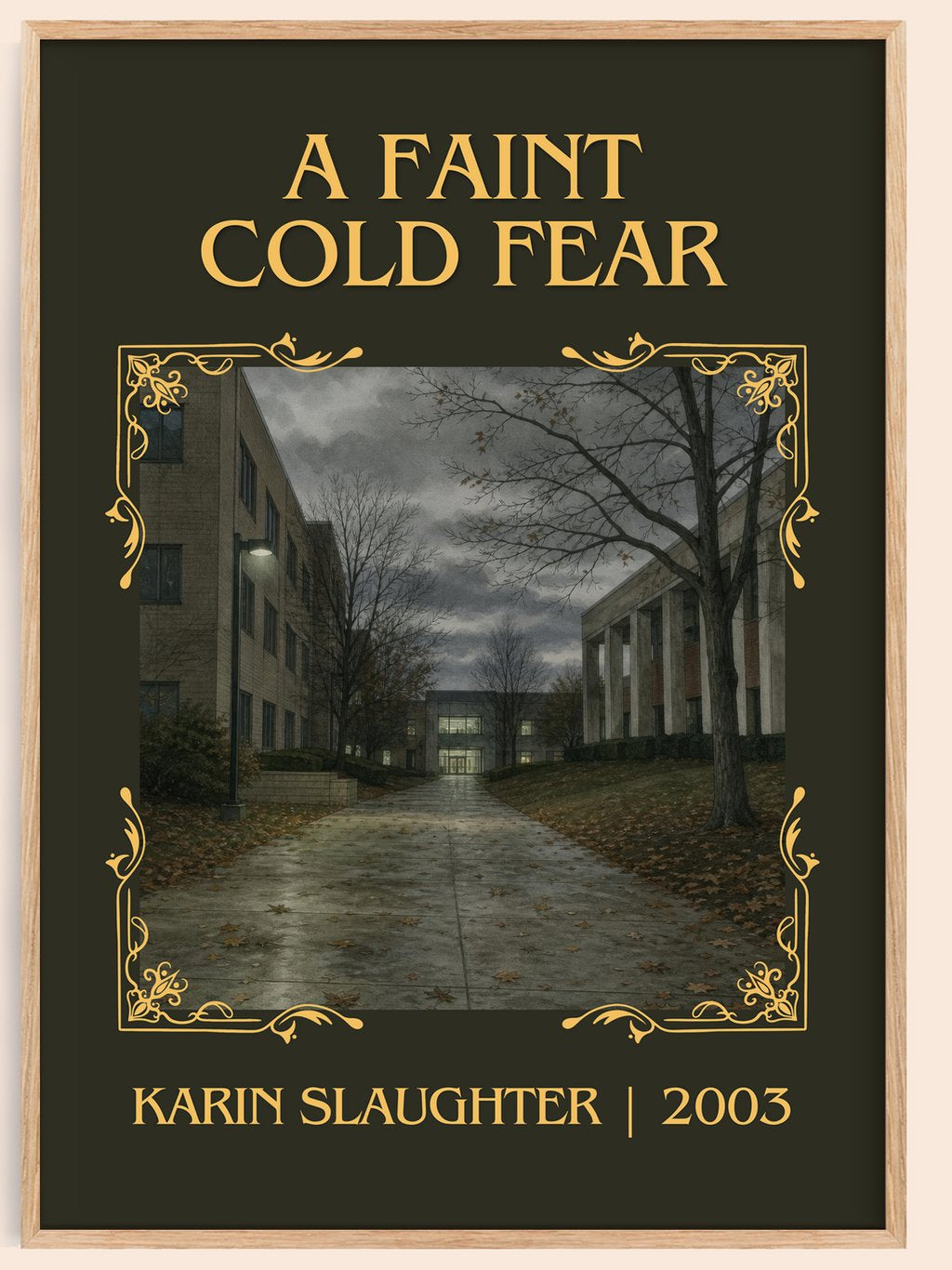 A Faint Cold Fear Classic Book Art Print by Karin Slaughter – book poster