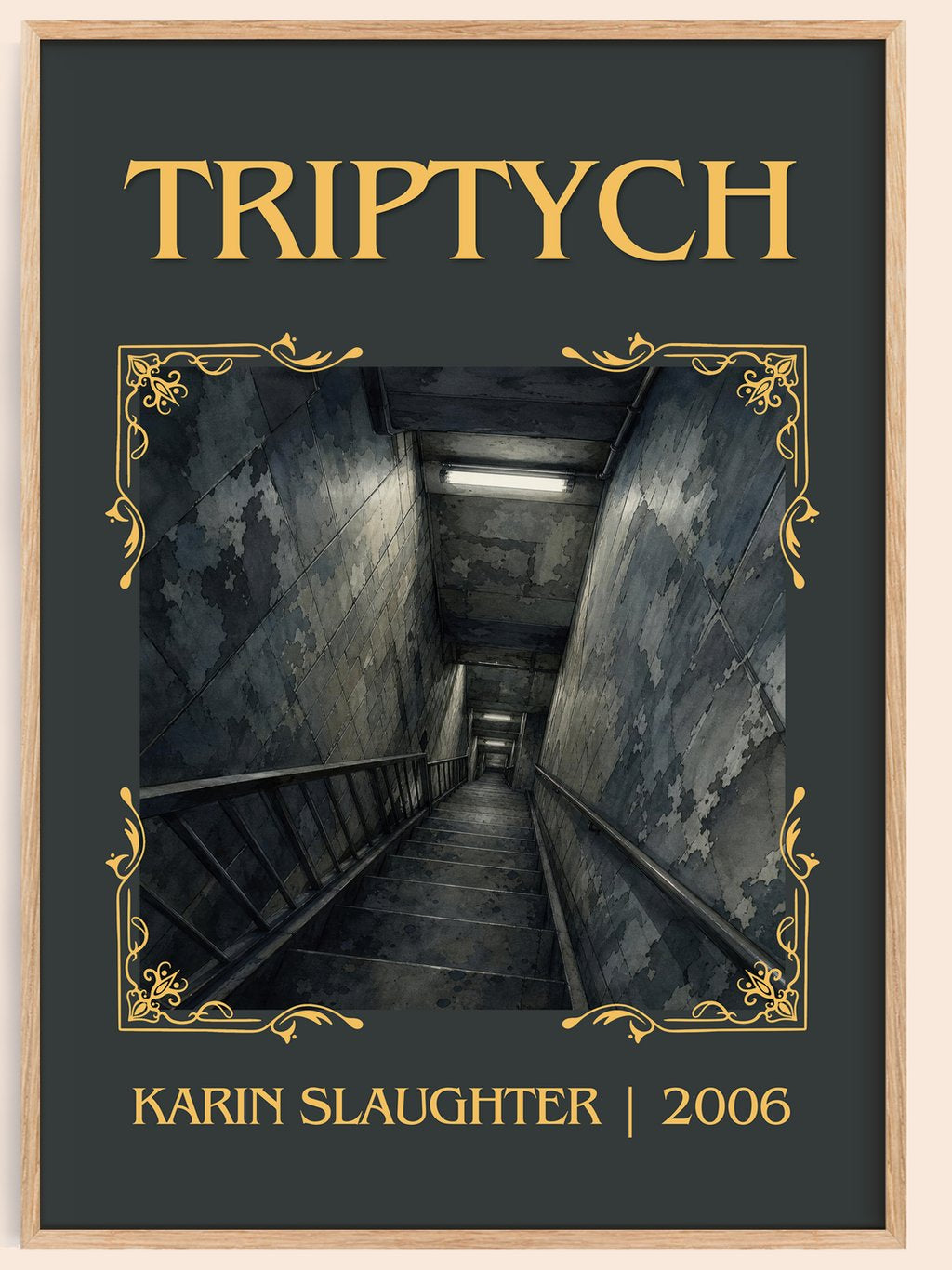 Triptych Classic Book Art Print by Karin Slaughter – book poster
