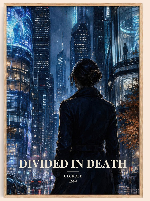 Divided In Death Book Watercolour Illustration by J. D. Robb