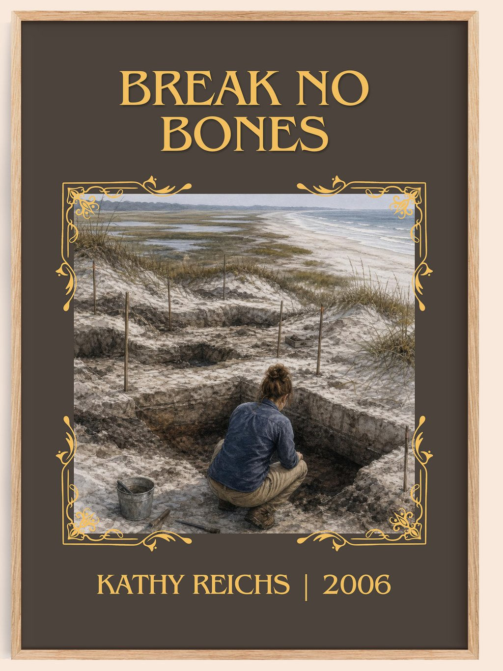 Break No Bones Classic Book Art Print by Kathy Reichs – book poster