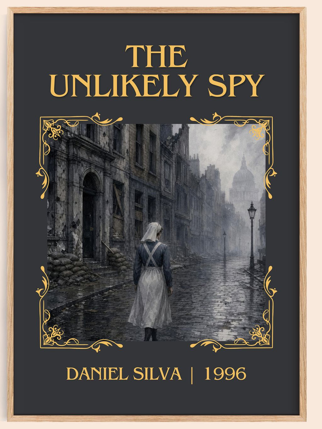 The Unlikely Spy Classic Book Art Print by Daniel Silva – book poster