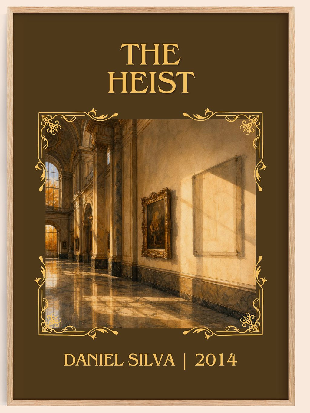The Heist Classic Book Art Print by Daniel Silva – book poster