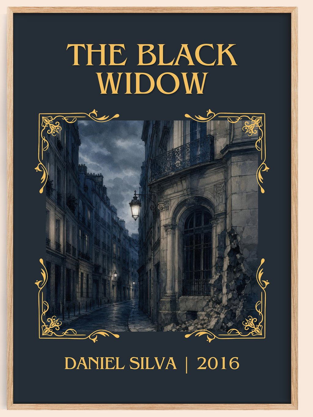 The Black Widow Classic Book Art Print by Daniel Silva – book poster