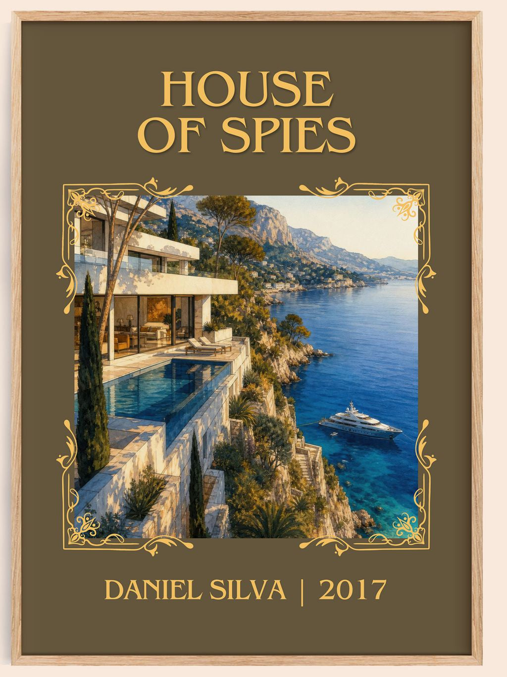 House of Spies Classic Book Art Print by Daniel Silva – book poster