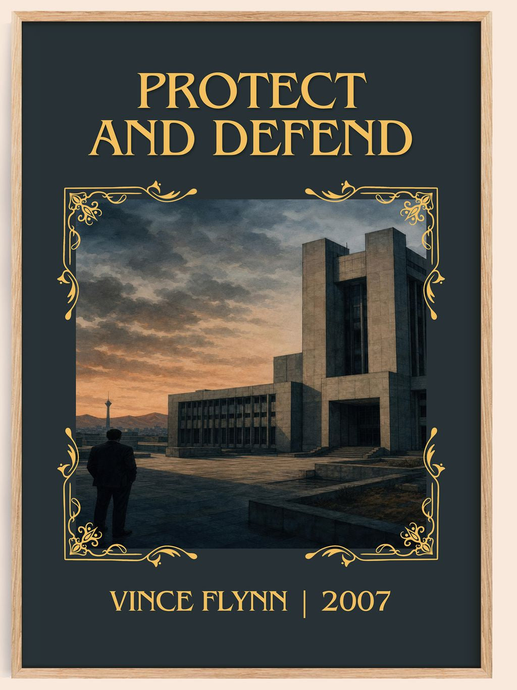 Protect and Defend Classic Book Art Print by Vince Flynn – book poster