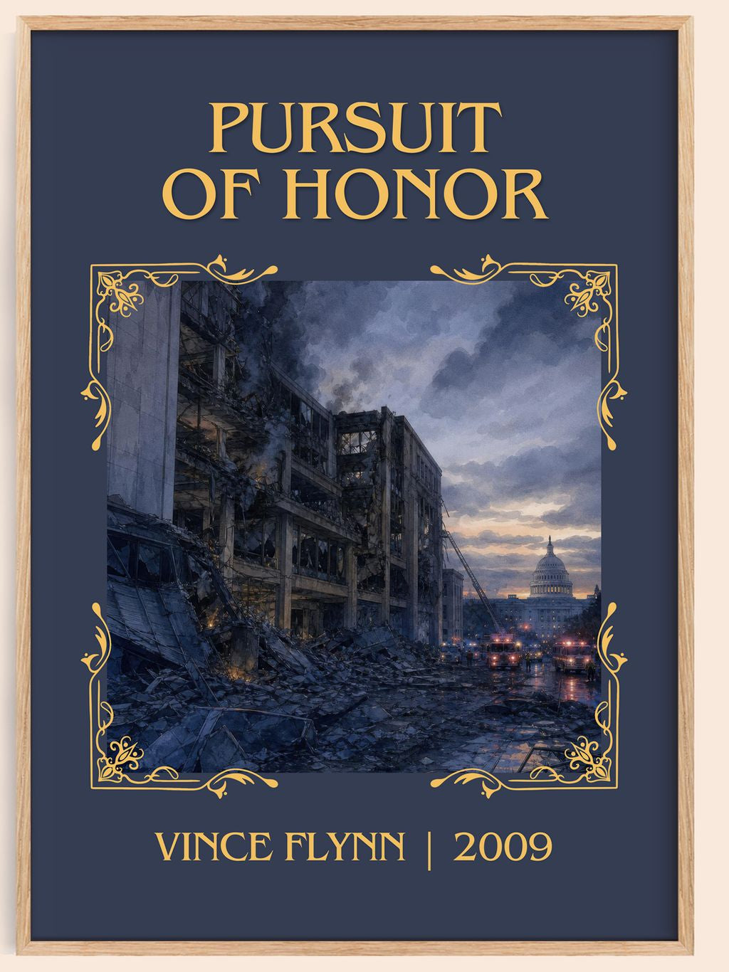 Pursuit of Honor Classic Book Art Print by Vince Flynn – book poster