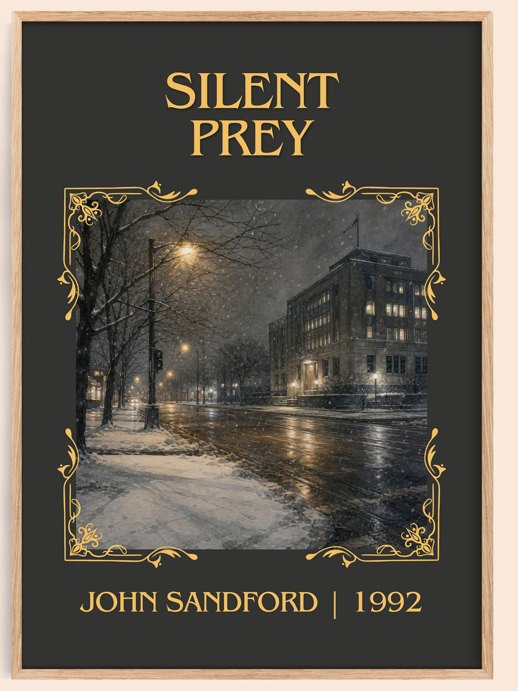 Silent Prey Classic Book Art Print by John Sandford – book poster